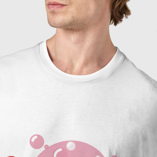Мужская футболка хлопок с принтом Жевачка, фото #4