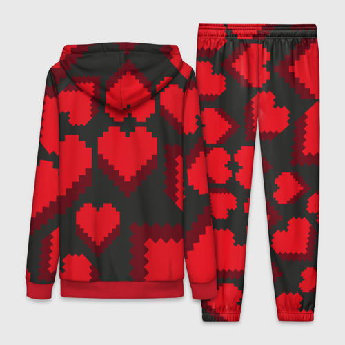 Женский костюм 3D Pixel hearts, цвет красный - фото 2