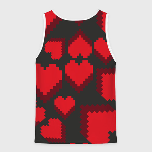 Мужская майка 3D Pixel hearts, цвет 3D печать - фото 2