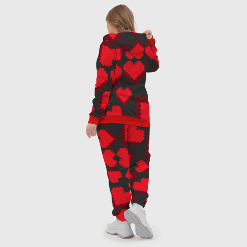 Женский костюм 3D Pixel hearts, цвет красный - фото 6