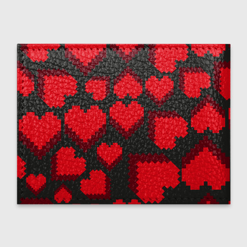 Обложка для студенческого билета Pixel hearts, цвет бирюзовый - фото 2