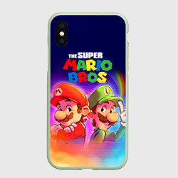 Чехол для iPhone XS Max матовый The Super Mario Bros Братья Марио