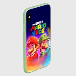 Чехол для iPhone XS Max матовый The Super Mario Bros Братья Марио - фото 2