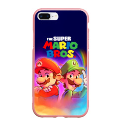 Чехол для iPhone 7Plus/8 Plus матовый The Super Mario Bros Братья Марио