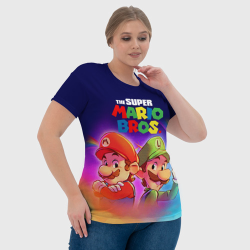Женская футболка 3D The Super Mario Bros Братья Марио, цвет 3D печать - фото 6