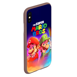 Чехол для iPhone XS Max матовый The Super Mario Bros Братья Марио - фото 2