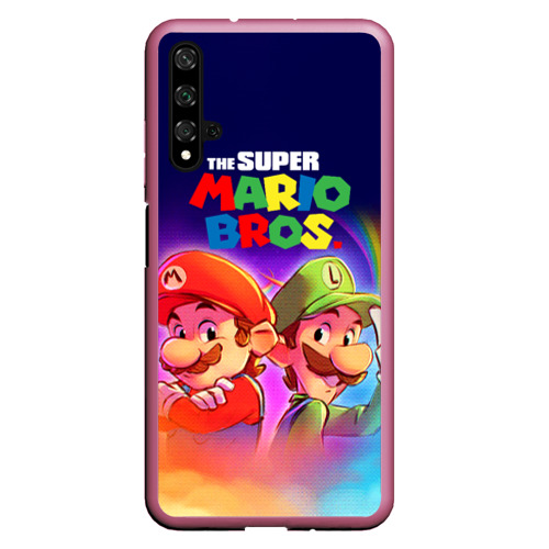 Чехол для Honor 20 The Super Mario Bros Братья Марио, цвет малиновый