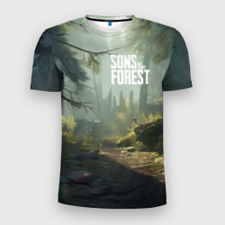 Мужская футболка 3D Slim Sons of the forest - тропа