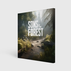Холст квадратный Sons of the forest - ручей
