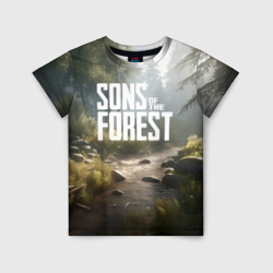 Детская футболка 3D Sons of the forest - ручей