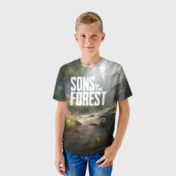 Детская футболка 3D Sons of the forest - ручей - фото 2