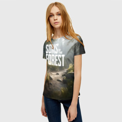 Женская футболка 3D Sons of the forest - ручей - фото 2