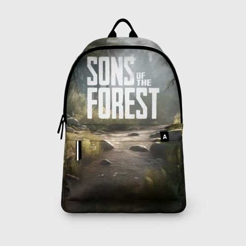 Рюкзак 3D с принтом Sons of the forest - ручей, вид сбоку #3