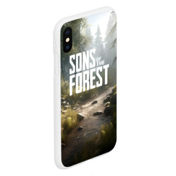 Чехол для iPhone XS Max матовый Sons of the forest - ручей - фото 2