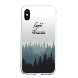 Чехол для iPhone XS Max матовый Fight Demons - Trees