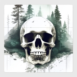 Магнитный плакат 3Х3 Scull in the forest