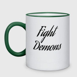 Кружка двухцветная Fight demons