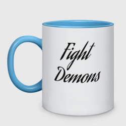 Кружка двухцветная Fight demons
