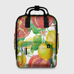 Лимоны и гранаты – Женский рюкзак 3D с принтом купить