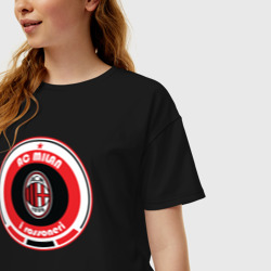 Женская футболка хлопок Oversize AC Milan 1899 - фото 2