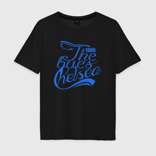Мужская футболка хлопок Oversize The Blues Chelsea, цвет черный