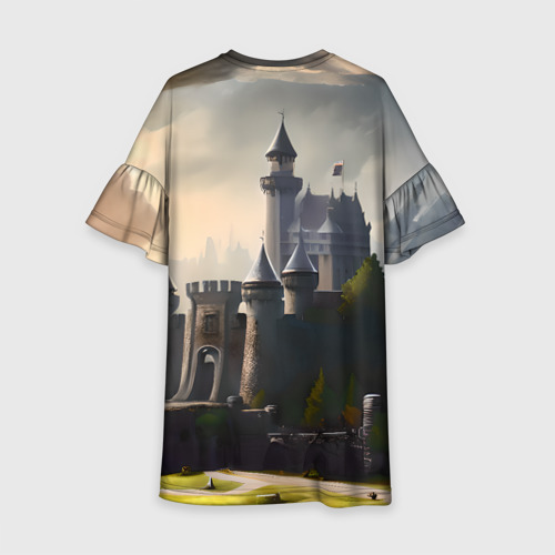 Детское платье 3D Рыцарский замок, цвет 3D печать - фото 2