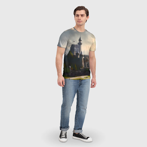 Мужская футболка 3D Рыцарский замок, цвет 3D печать - фото 5