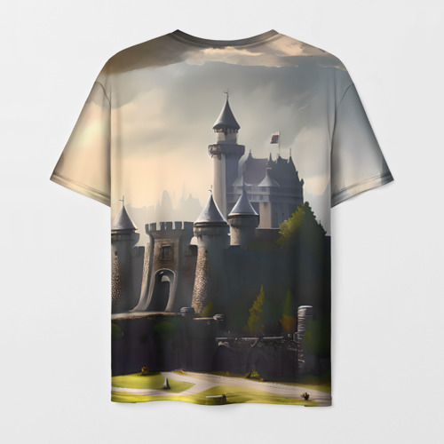 Мужская футболка 3D Рыцарский замок, цвет 3D печать - фото 2