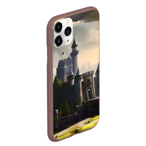 Чехол для iPhone 11 Pro Max матовый с принтом Рыцарский замок, вид сбоку #3