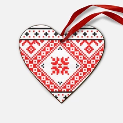 Деревянная игрушка Сердце Удмуртский стиль