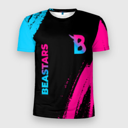 Мужская футболка 3D Slim Beastars - neon gradient: надпись, символ