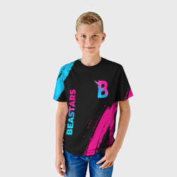 Детская футболка 3D Beastars - neon gradient: надпись, символ - фото 2