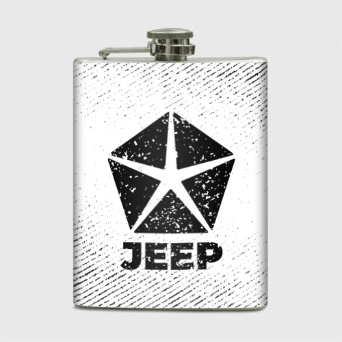 Фляга Jeep с потертостями на светлом фоне