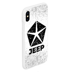 Чехол для iPhone XS Max матовый Jeep с потертостями на светлом фоне - фото 2