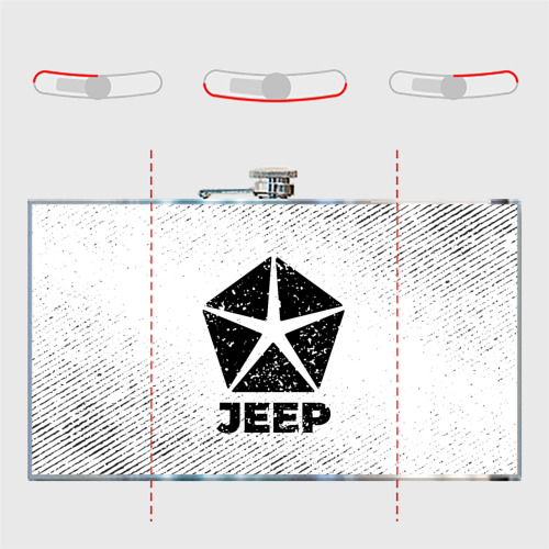 Фляга Jeep с потертостями на светлом фоне - фото 5