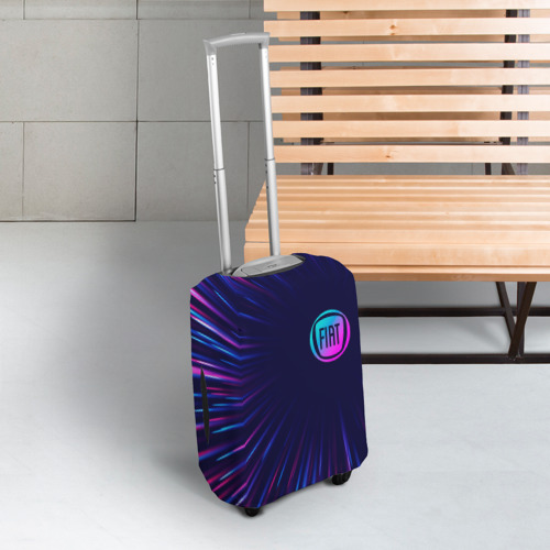 Чехол для чемодана 3D Fiat neon Speed lines, цвет 3D печать - фото 3