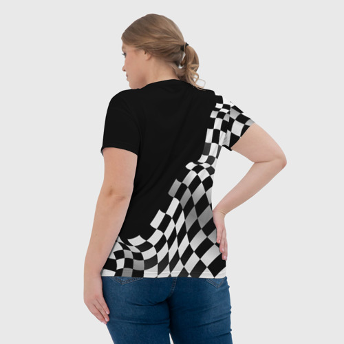 Женская футболка 3D Renault racing flag, цвет 3D печать - фото 7