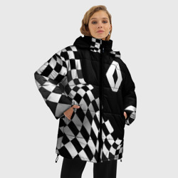 Женская зимняя куртка Oversize Renault racing flag - фото 2