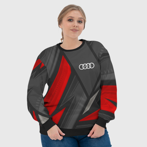 Женский свитшот 3D с принтом Audi sports racing, фото #4