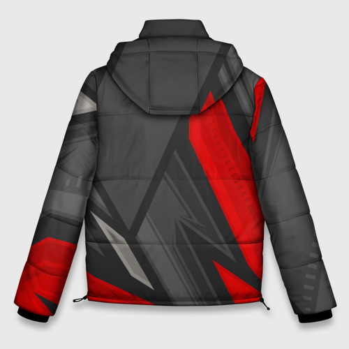 Мужская зимняя куртка 3D с принтом Audi sports racing, вид сзади #1