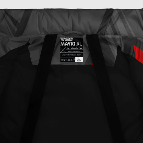 Мужская зимняя куртка 3D с принтом Audi sports racing, фото #4