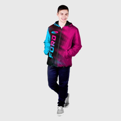 Мужская куртка 3D Ford - neon gradient: по-вертикали - фото 2