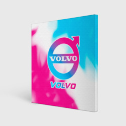 Холст квадратный Volvo neon gradient style