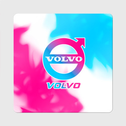 Магнит виниловый Квадрат Volvo neon gradient style