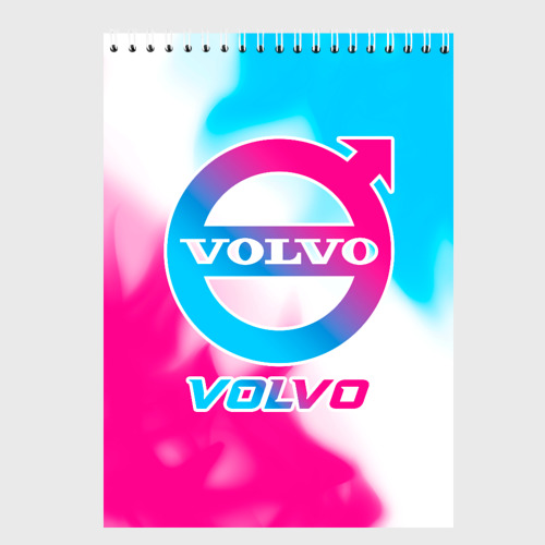 Скетчбук Volvo neon gradient style, цвет белый