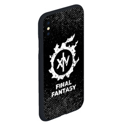 Чехол для iPhone XS Max матовый Final Fantasy с потертостями на темном фоне - фото 2