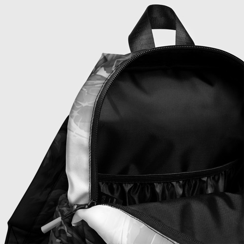 Детский рюкзак 3D с принтом Skyrim glitch на темном фоне: надпись, символ, фото #4