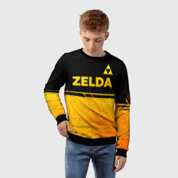 Детский свитшот 3D Zelda - gold gradient: символ сверху - фото 2