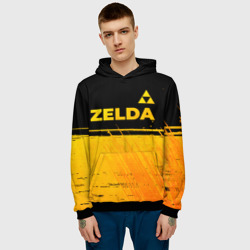 Мужская толстовка 3D Zelda - gold gradient: символ сверху - фото 2