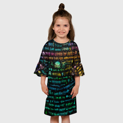 Детское платье 3D Символы психоделика - нейронная сеть - фото 2